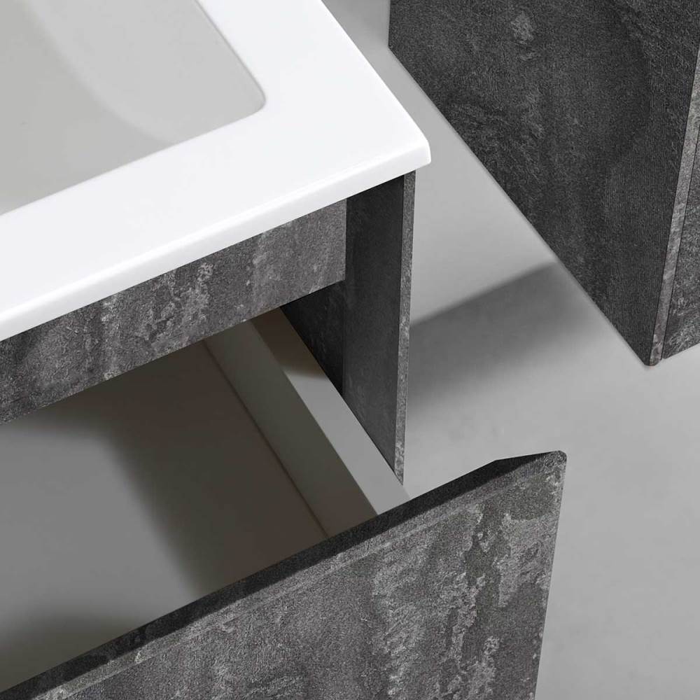 Тумба подвесная Vincea Luka 80 Камень серый — изображение 4