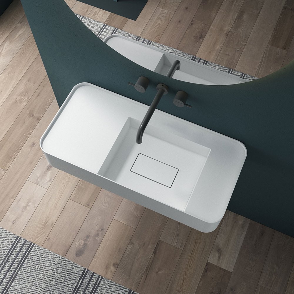 Раковина подвесная Vincea Solid Surface 120 Белый матовый — изображение 3